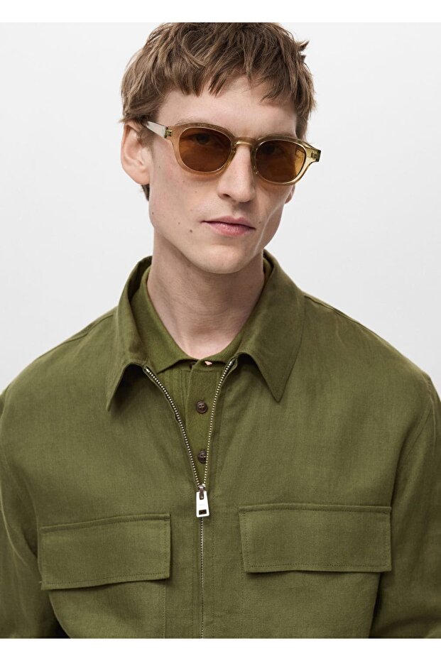 %100 keten cepli ceket - 6