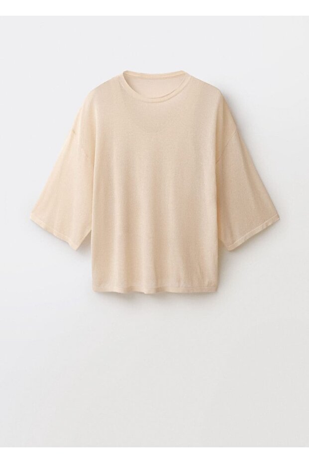 Kısa kollu oversize kazak - 3