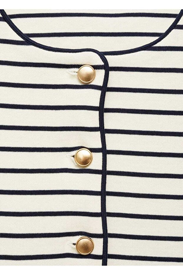 Çizgili örgü hırka - 7