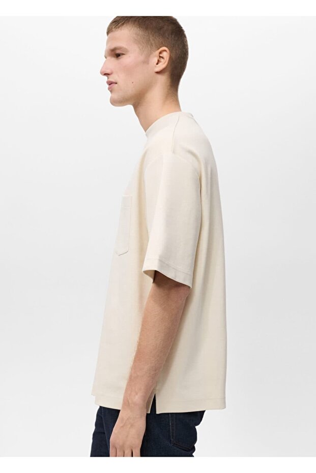 Oversize pamuklu cepli tişört - 6