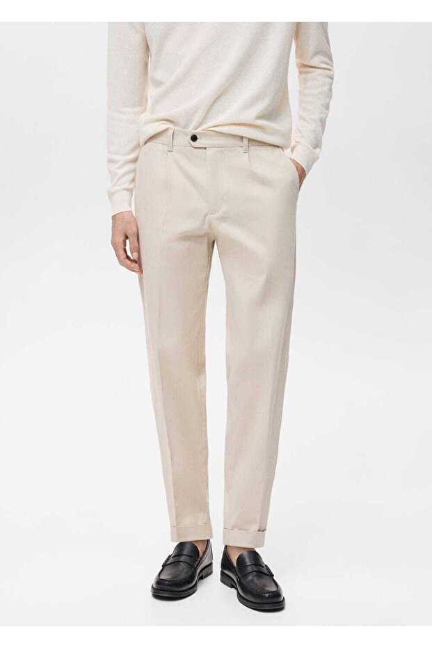 Pants with Curling Cuff - 1