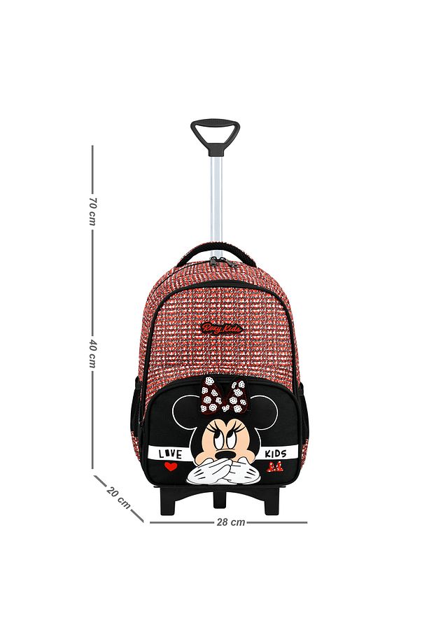 Minnie Mouse Portatif Çekçek 3'lü Set İlkokul Çantası, Termal Beslenme Ve Kalem Kutusu Seti - 2