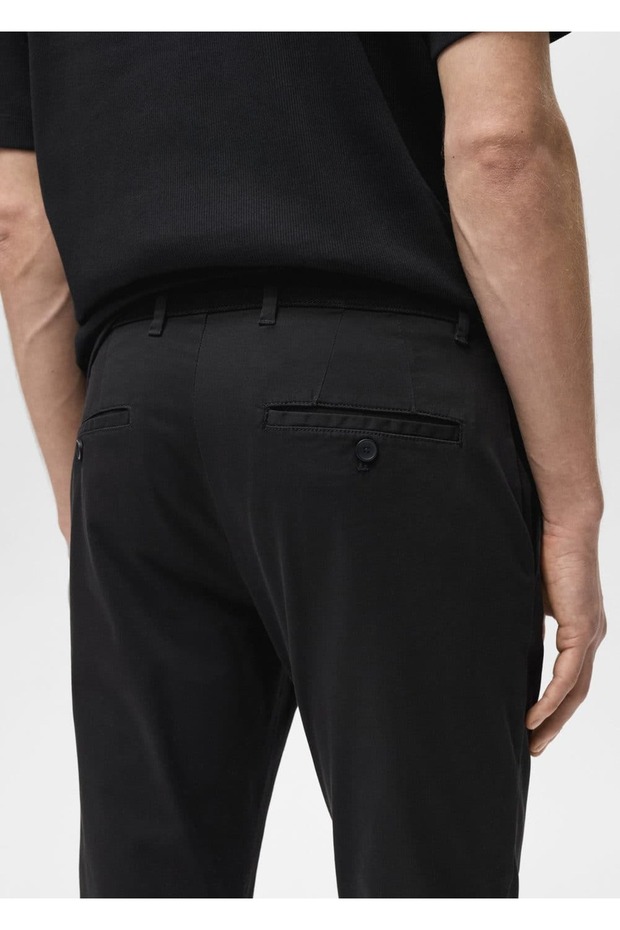 Daralan kısa paçalı chino pantolon - 7