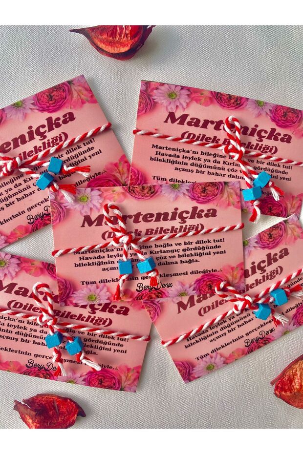 5-Piece Wooden Beaded Martenitska Bracelet