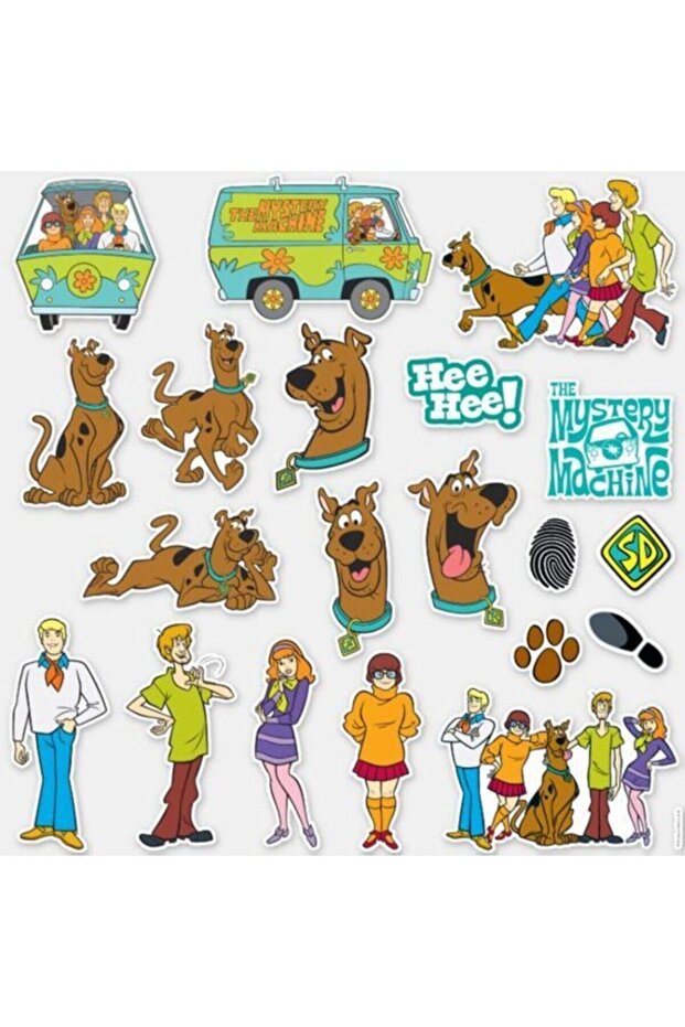 مجموعة ملصقات بتصميم خاص من Scooby Doo مكونة من 20 قطعة