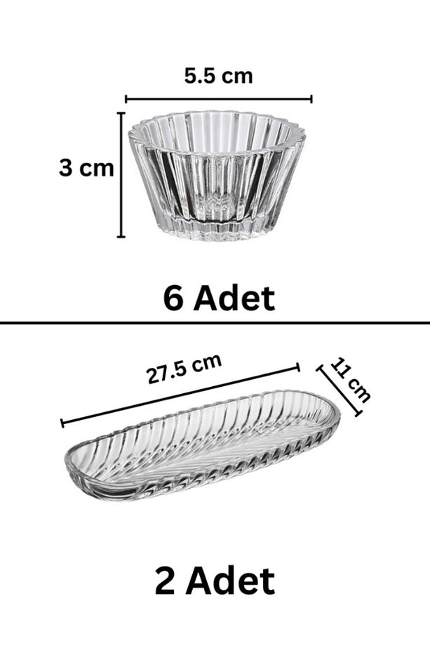 35 PARÇA SÜPER LÜX X LARGE cam kahvaltı takımı sunum tabağı seti cam kahvaltılık set - 6