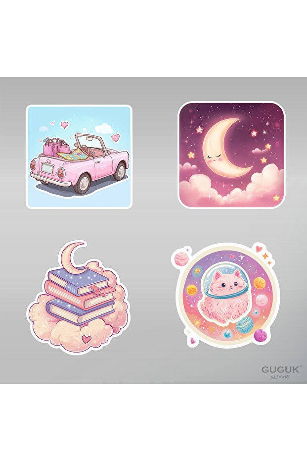 Pembe Sticker Seti - 6