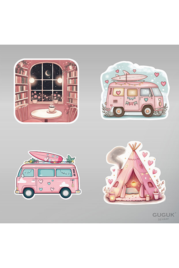 Pembe Sticker Seti - 5