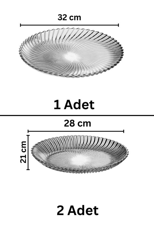 35 PARÇA SÜPER LÜX X LARGE cam kahvaltı takımı sunum tabağı seti cam kahvaltılık set - 4