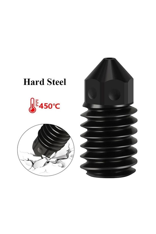 Bambu Lab A1-A1 Mini Sertleştirilmiş  Çelik Nozzle 500°C(0.8mm) - 5