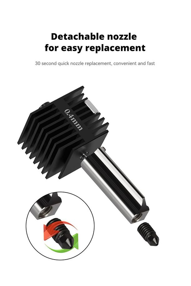 Bambu Lab A1-A1 Mini Sertleştirilmiş  Çelik Nozzle 500°C(0.6mm) - 2