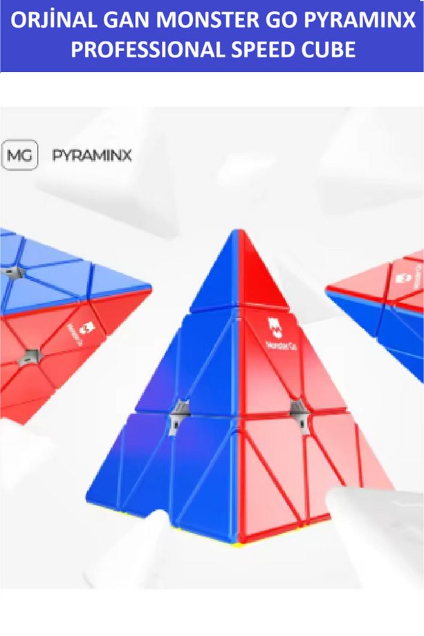 Gan Mg Pyraminx 3x3 Piramid (PYRAMID) Zeka Küpü - Profesyonel Speed Cube - Sabır Küpü - - 5