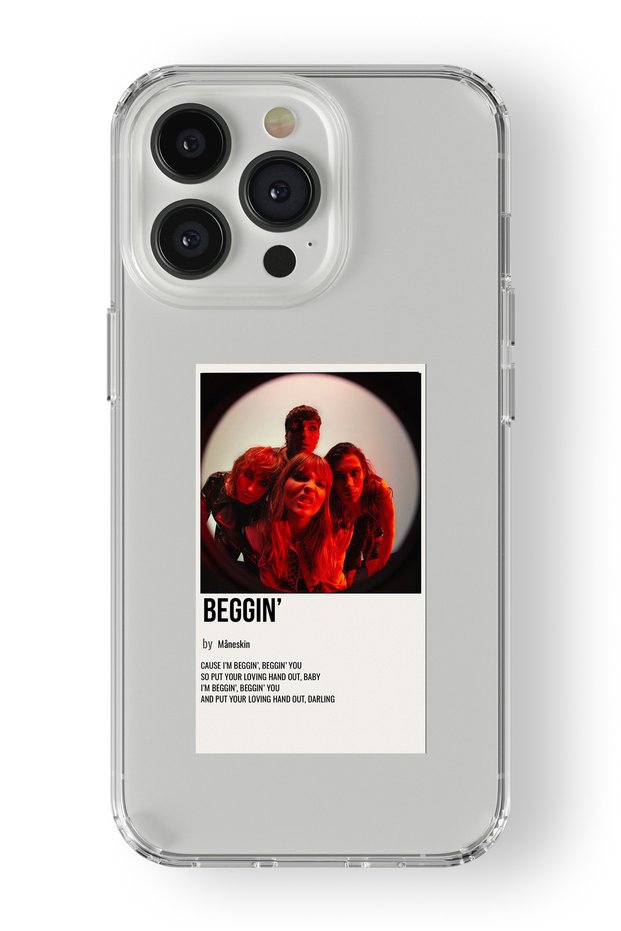 حافظة شفافة مطبوعة بتصميم Beggin متوافقة مع هاتف iPhone 16 Pro Max