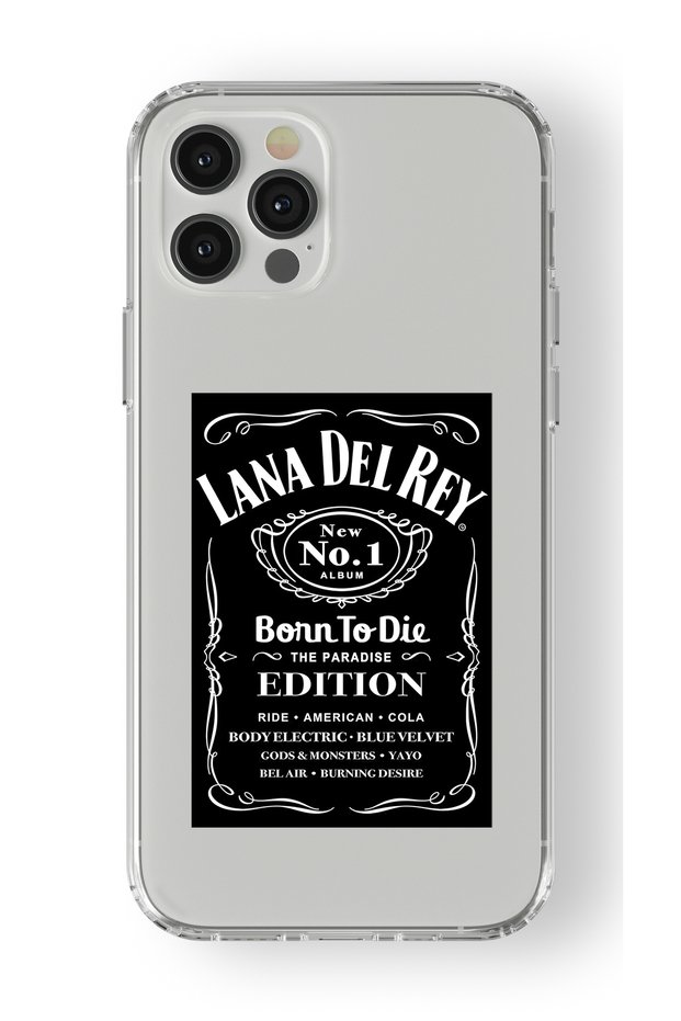 حافظة شفافة مطبوعة بتصميم تذكرة Lana Del Rey متوافقة مع iPhone 16 Pro Max