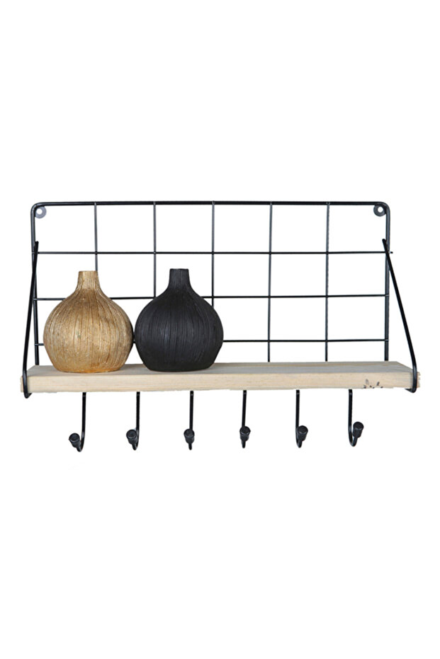 RAF TEK KATLI ASKILIKLI DUVAR SİYAH - 1