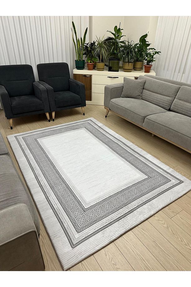 Lastikli Mikro Polar Halı Örtüsü - Kalın Kumaş - Ekstra Dayanıklı - Yıkanabilir - 1
