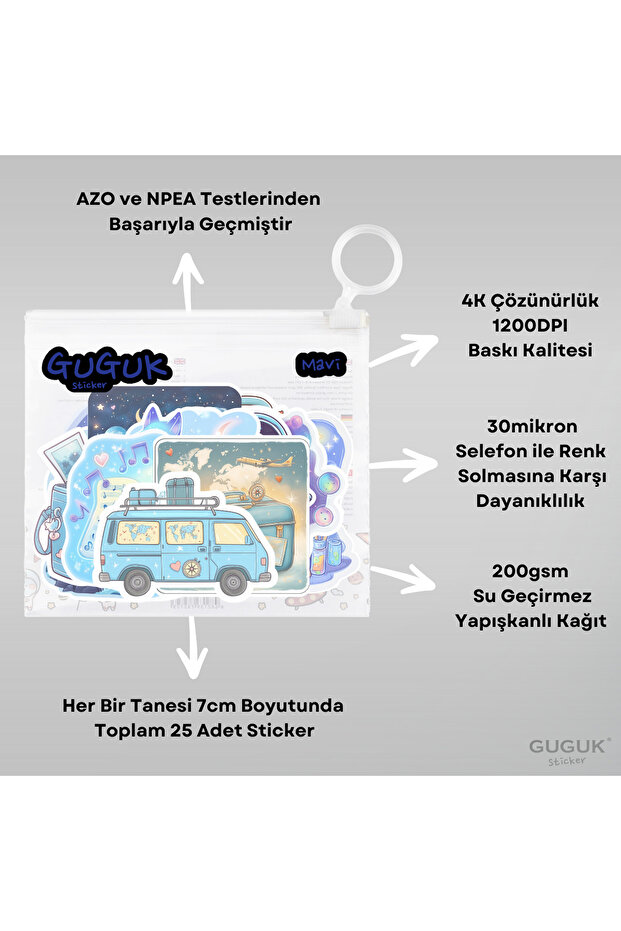 Mavi Sticker Seti - 8