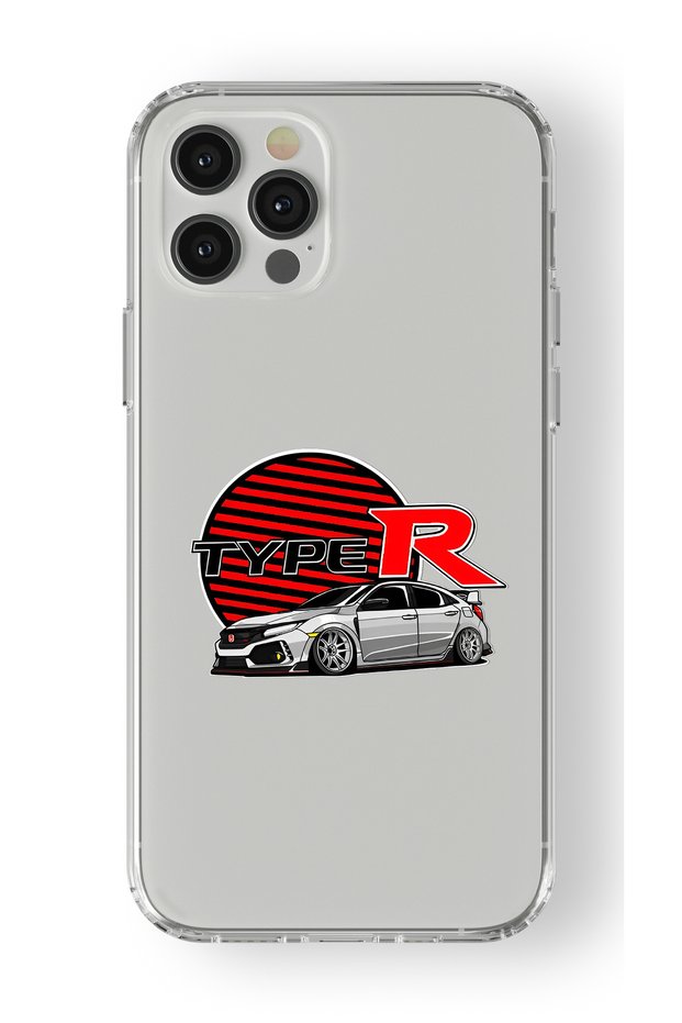 حافظة شفافة مطبوعة بتصميم من النوع R متوافقة مع هاتف iPhone 16 Pro Max