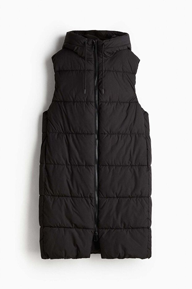 Hooded puffer gilet