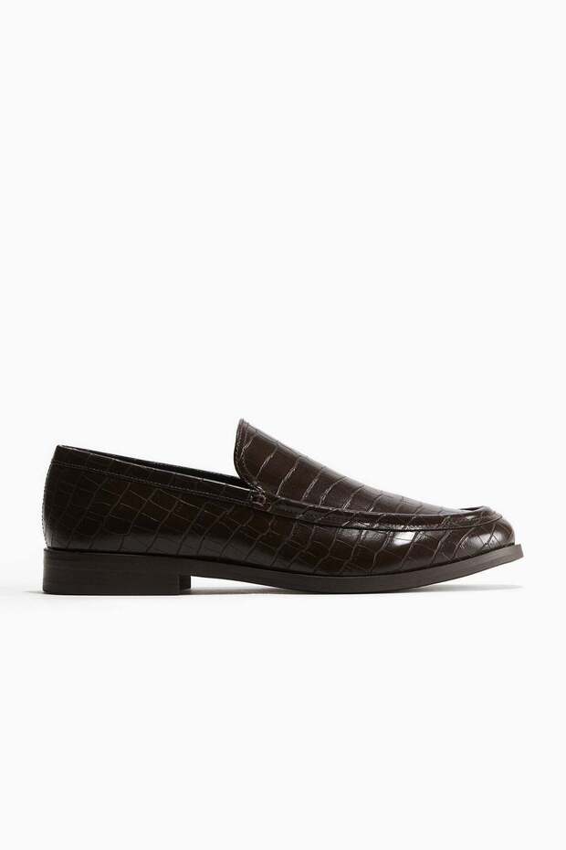 Crocodile-patterned loafers - 1