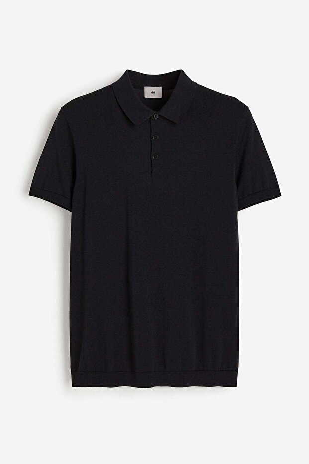 Slim Fit Silk-blend polo shirt