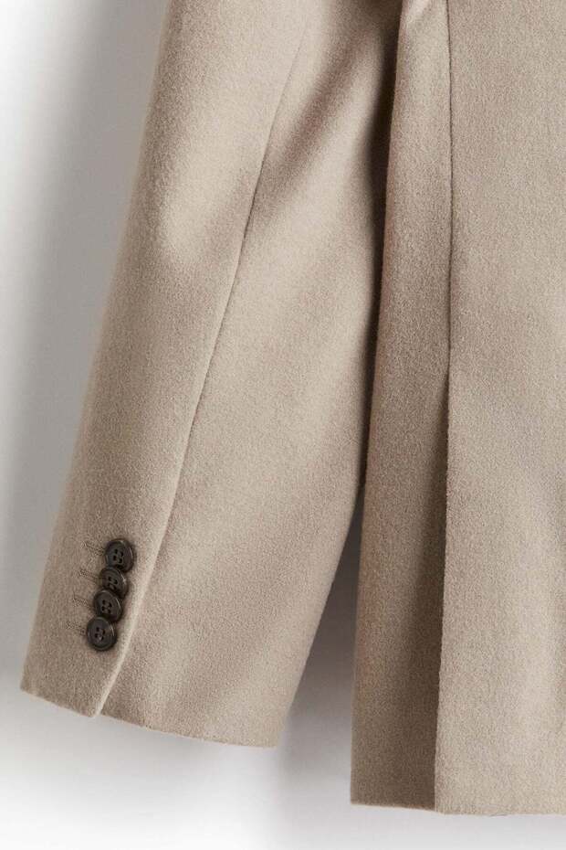 سترة مزدوجة الصدر من مزيج الصوف بقصّة عادية - 2