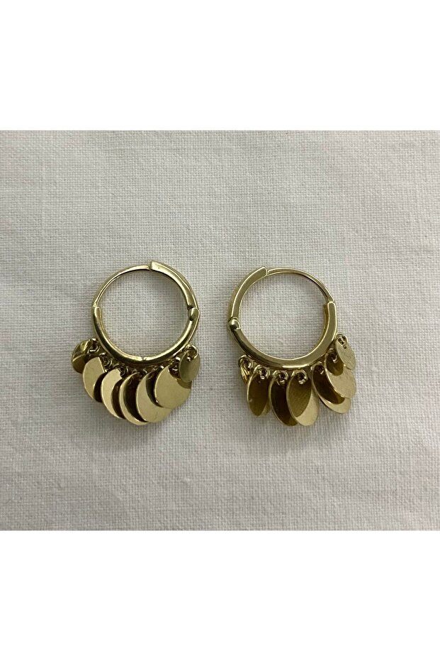 Pullu Shakira Altın Küpe - 1