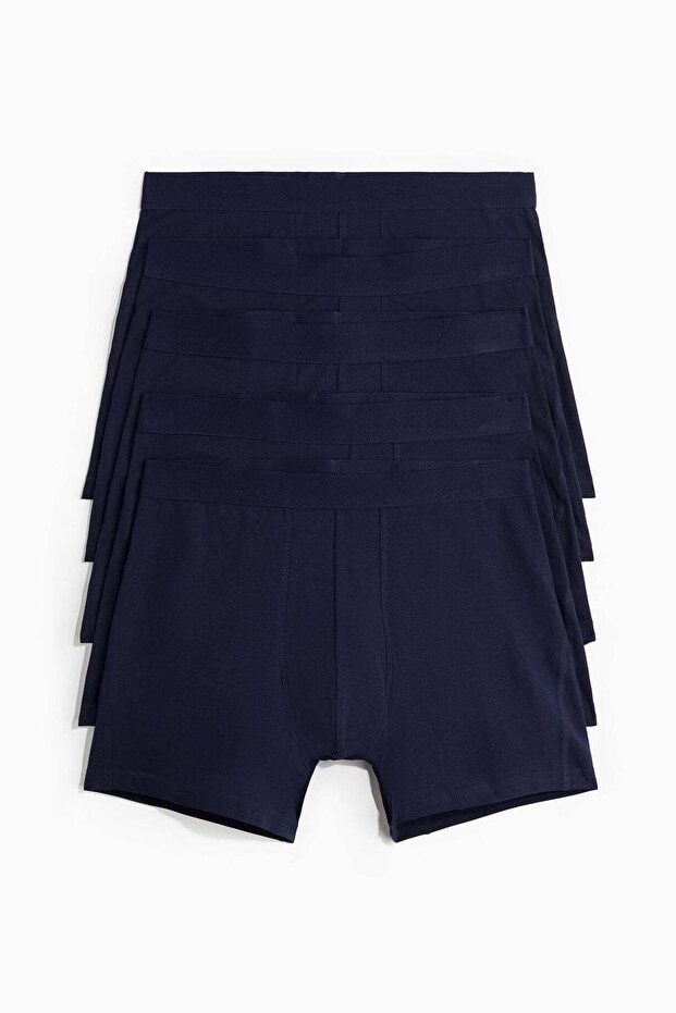 مجموعة من 5 سراويل داخلية قطنية متوسطة الحجم - 4