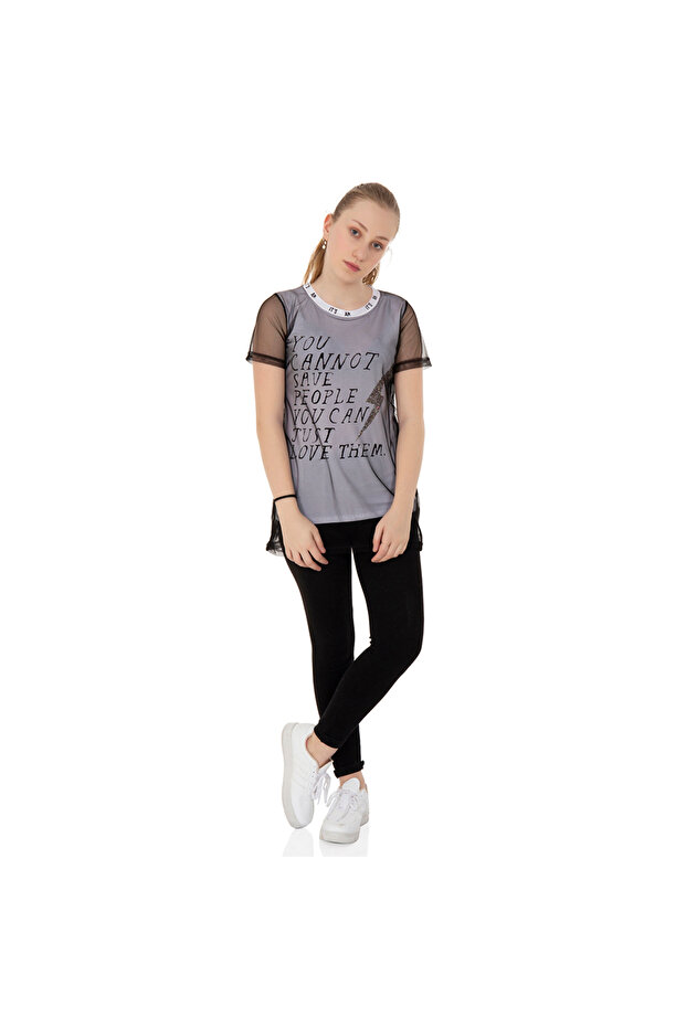 Girl's T-shirt with Text Print