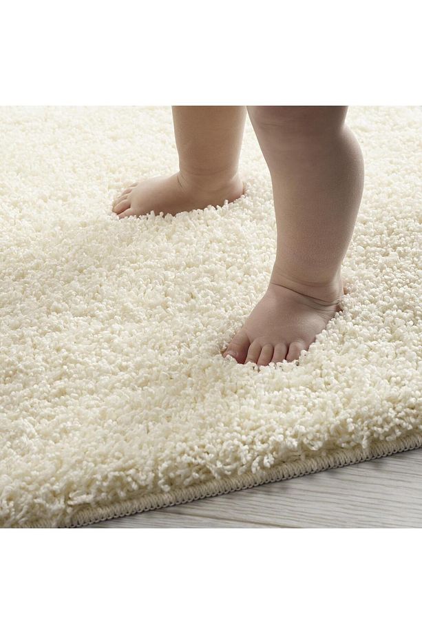 Soft Shaggy Tek Parça Gri 60x100 cm Doğal Kaymaz Taban Paspas - 3