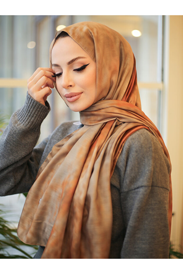 شال قطني مستورد بنمط التعادل صبغ - 3