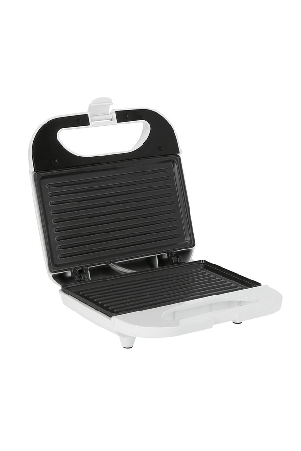 800W 2-Slice Grill Maker- KNGM6064, sandwich maker Non-Stick Plates| White, 2 Years Warranty
