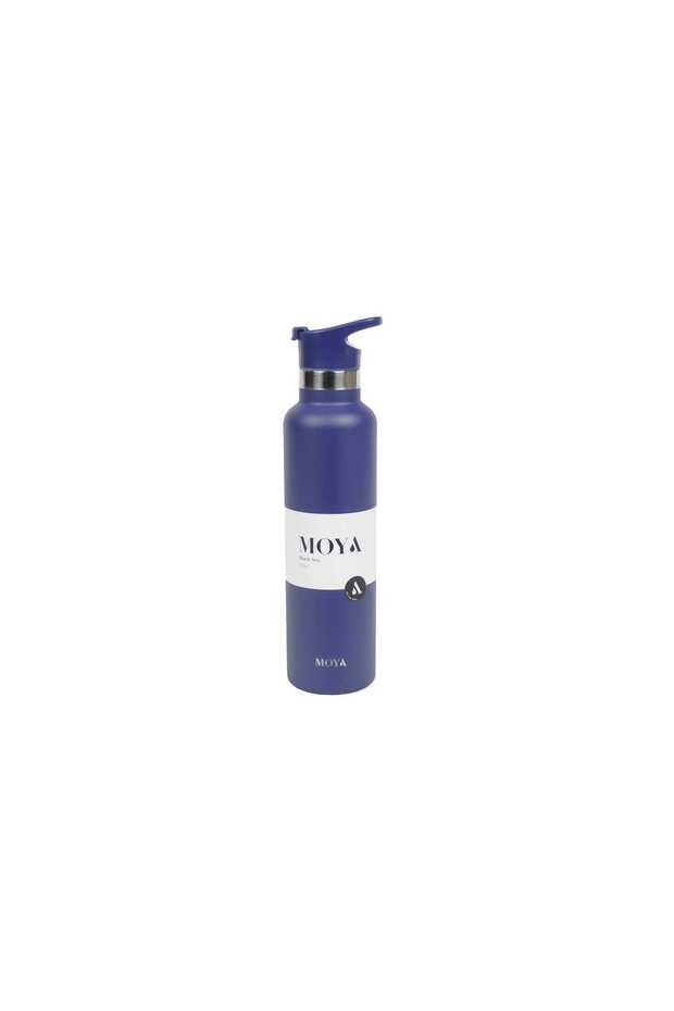 "Black Sea" 700ml Insulated Sustainable Water Bottle Navy Spout Lid