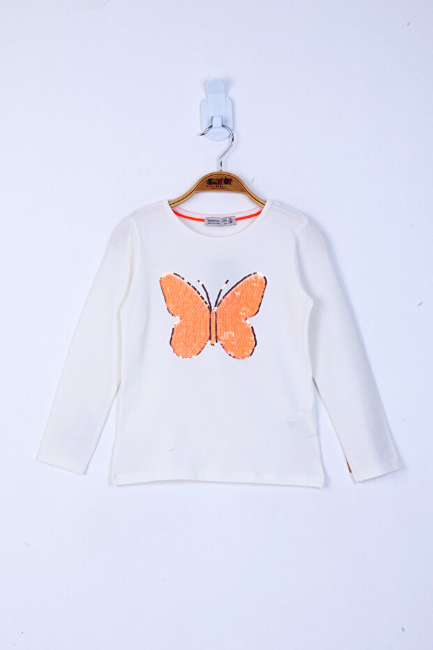 Girl's Butterfly Sequin T-Shirt