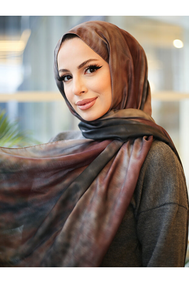 شال قطني مستورد بنمط التعادل صبغ - 4