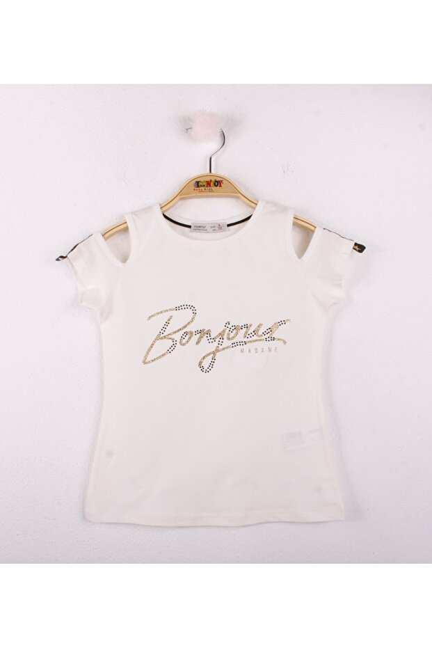 Girl's Bonjour Striped T-Shirt