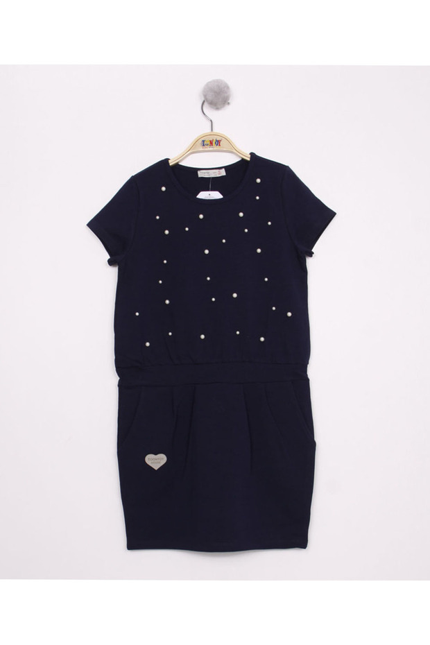 Girl's Pleated Pearl Dress