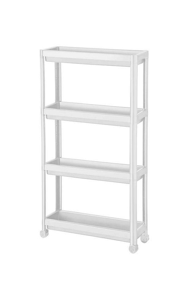4 Katlı Tekerlekli Slim Raf Modüler Banyo Rafı, Mutfak Rafı - 2