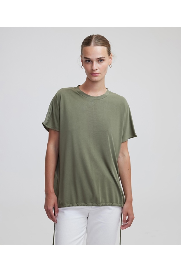 Adjustable drawstring T-shirt - 1