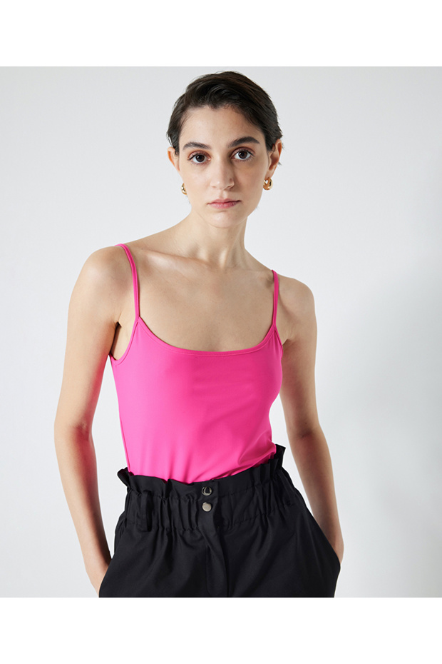 Askılı basic tişört - 1