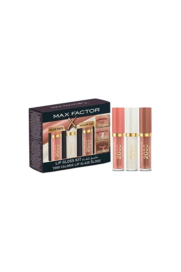 ماكس فاكتور مجموعة ملمع الشفاه 2000 كالوري 3 قطع - 1