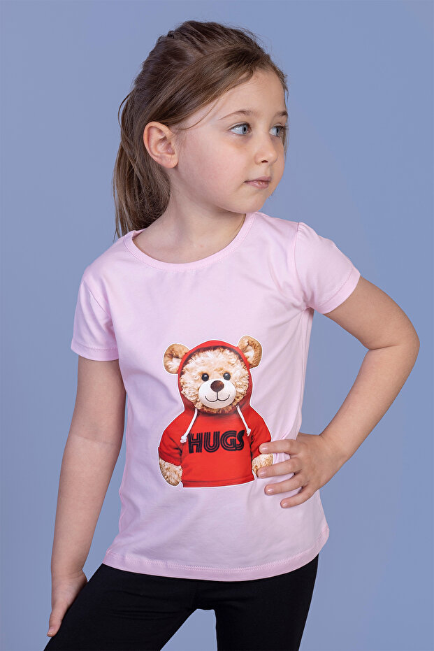 Girl's Teddy Bear Printed T-Shirt