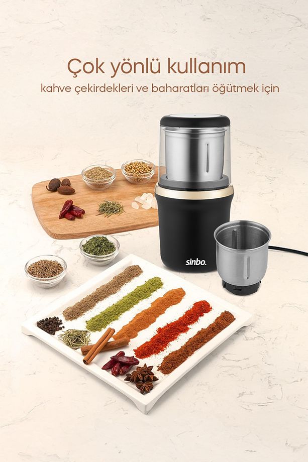 SCM-2982 Kahve Ve Baharat Öğütücü Gold - Çift Hazneli (2 ölçü kabı ) - 4