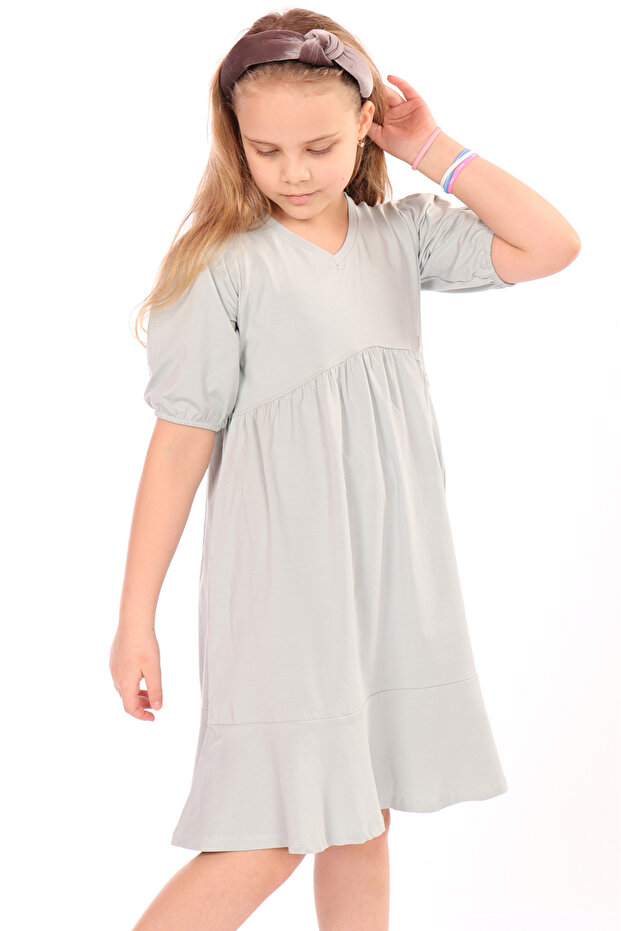 Girl's Crest Detailed Dress