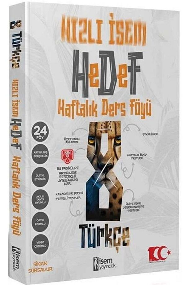 2025 Isem Yayınları 8. Sınıf Hızlı Isem Türkçe Hedef Haftalık Ders Föyü - 1