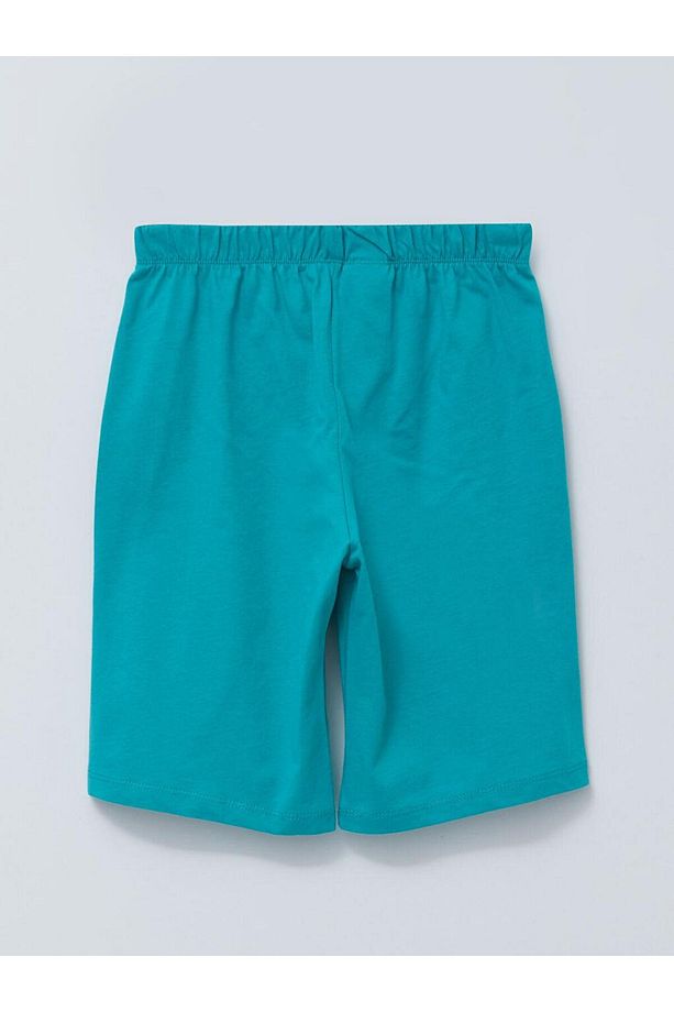 Bisiklet Yaka Baskılı Kısa Kollu Erkek Çocuk Şortlu Pijama Takımı (S2) - 5