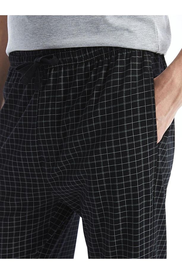 Standart Kalıp Ekose Erkek Pijama Alt - 3