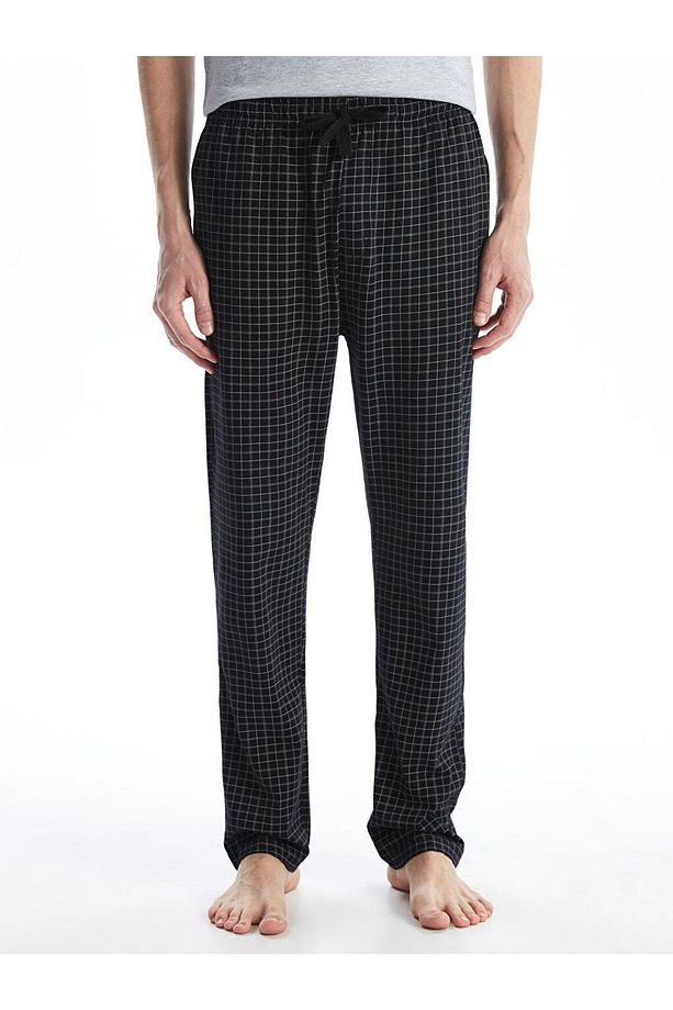 Standart Kalıp Ekose Erkek Pijama Alt - 2