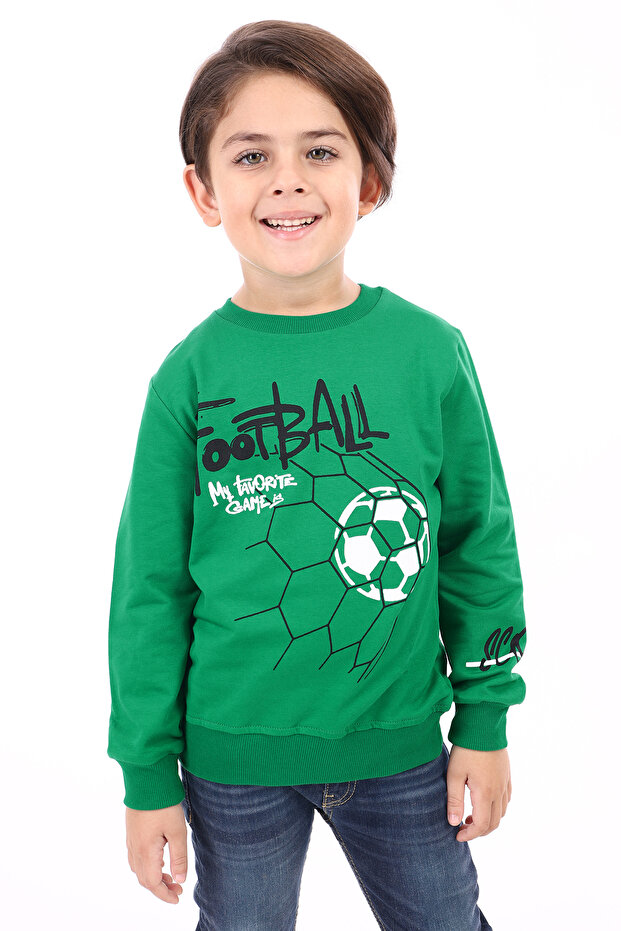 Boys Football Printed Sweatshirt