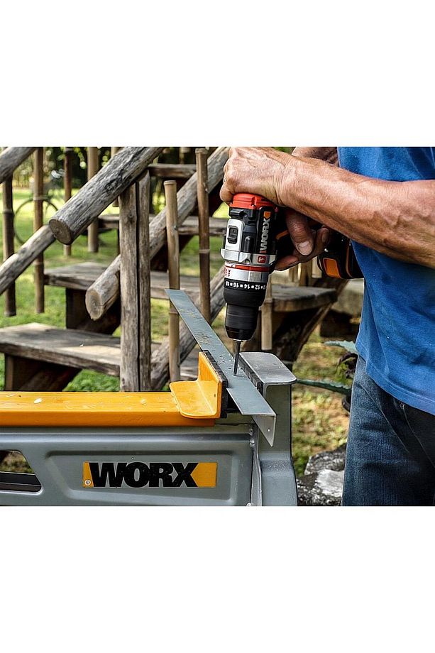 WX354.9C 20Volt/2.0Ah Li-ion Tek Akülü Kömürsüz Profesyonel Darbeli Şarjlı Matkap - 3